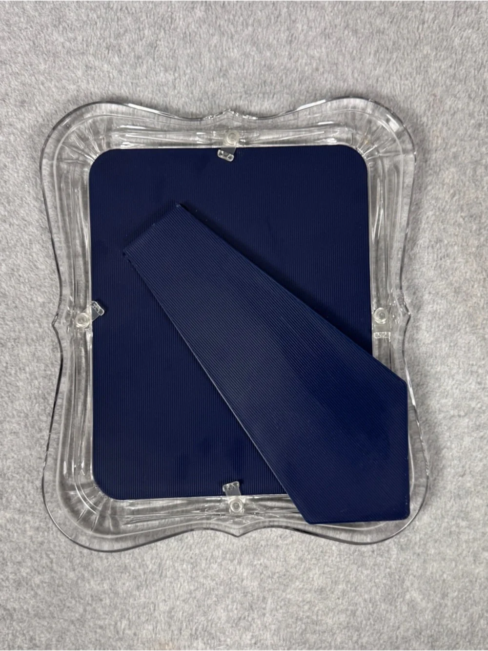 Vintage etched glass picture frame